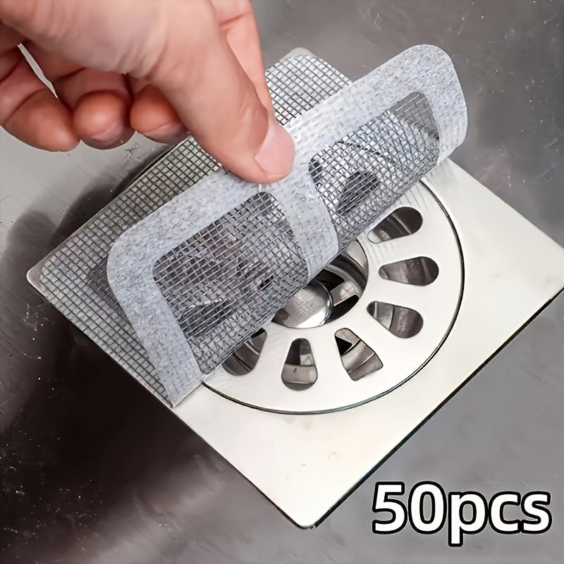 30pcs Shower Drain Hair Catcher Stickers - Adhesive Bath, Sink, Tub Drain Covers - No Tools Needed, Easy Application - Clog Prevention, Bathroom Cleaning - Compatible with Shower, Bathtub, Floor Drain - (30 Count), Flexible M - Buy That Thang