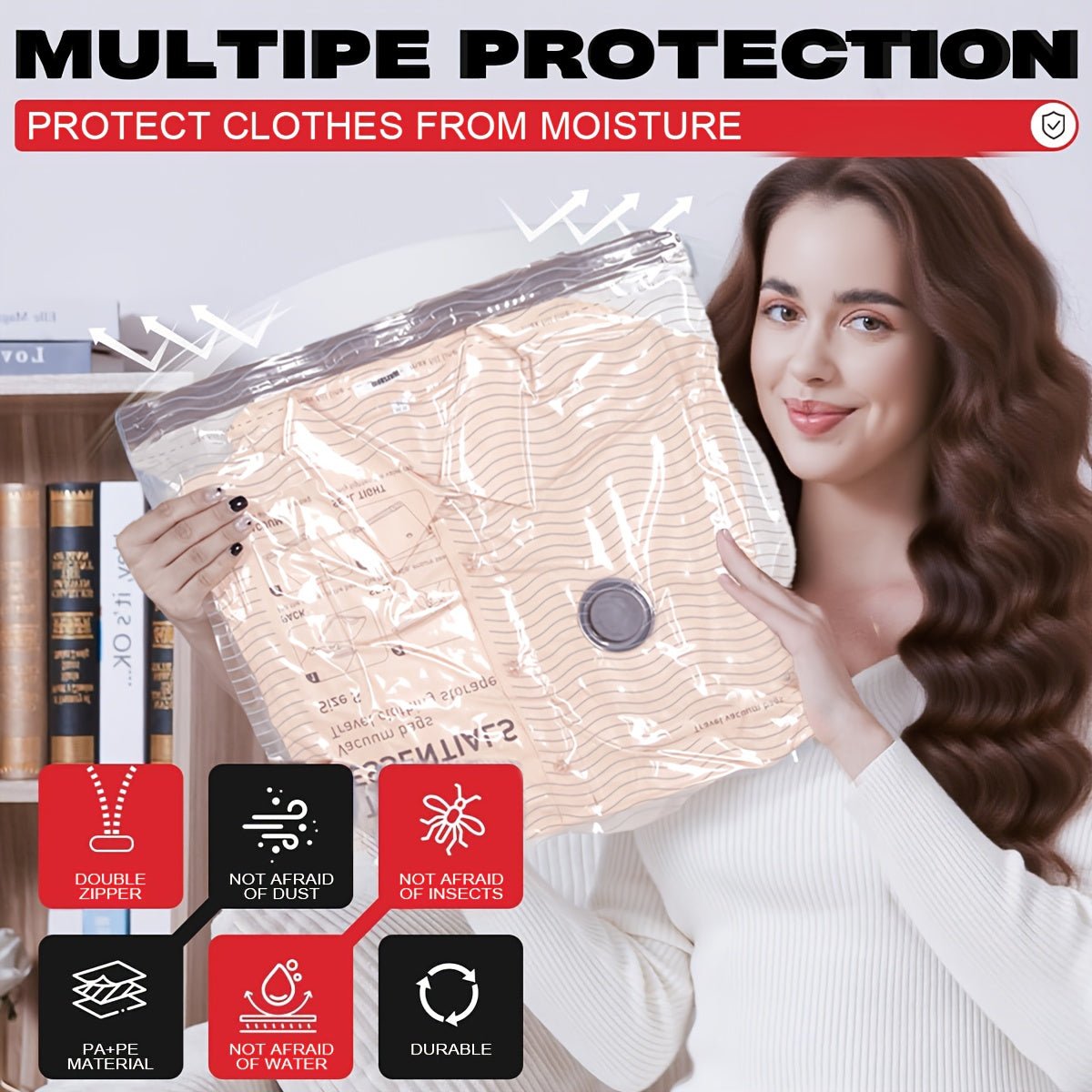 Electric Pump Set with 6/9/12/15 Travel Vacuum Storage Bags, Saving 75% of Space for Travel Packing, Designed in Three Sizes Specifically for Suitcases, Featuring an Upgraded Wide Opening for Easy Packing And Unpacking - Buy That Thang