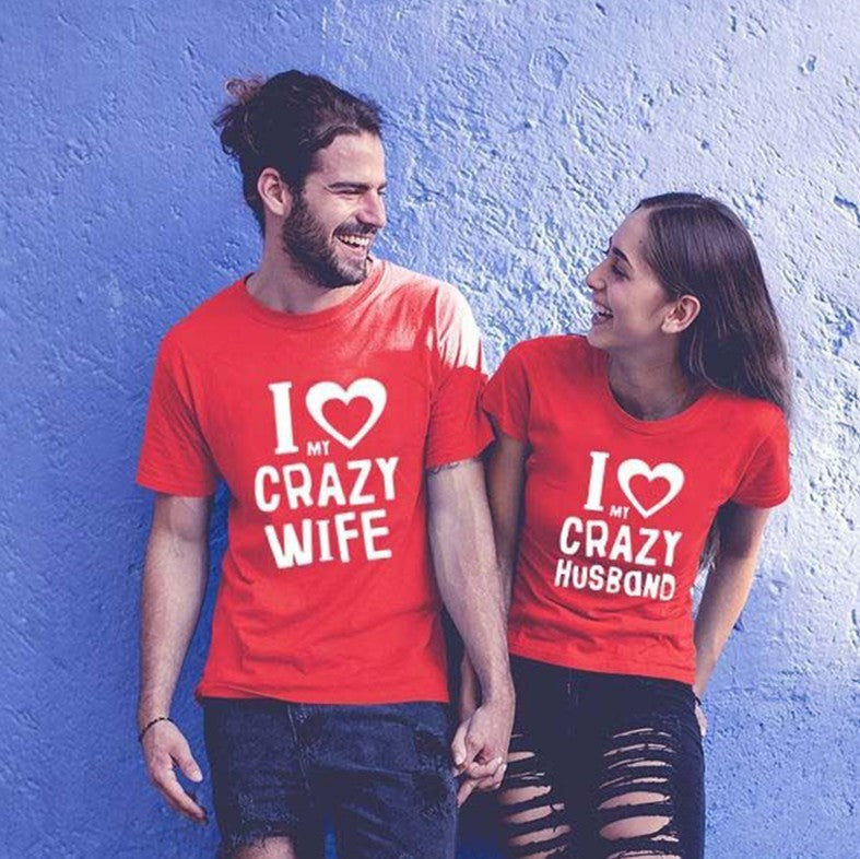 T-shirts For Men And Women, I love Crazy Wife or Husband