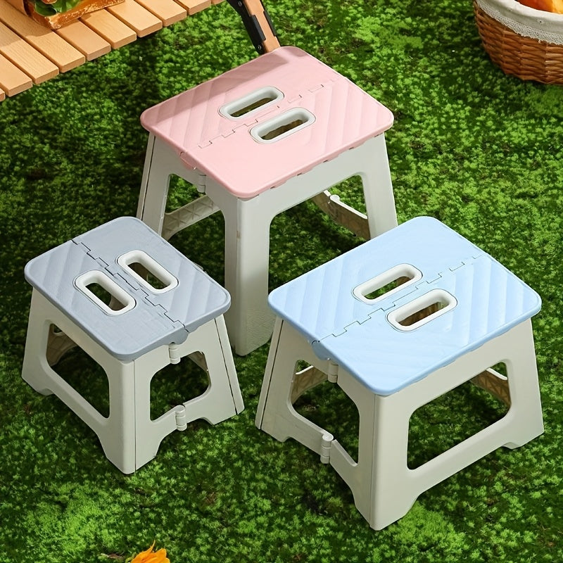 Household Foldable Footstool - (1pc) Anti-slip Surface Footstool, Height 8.7 Inches, Weight Capacity Up to 310 Pounds - ABS Sturdy And Lightweight Plastic Foldable Footstool, Suitable for Kitchen, Bedroom, Bathroom And Living