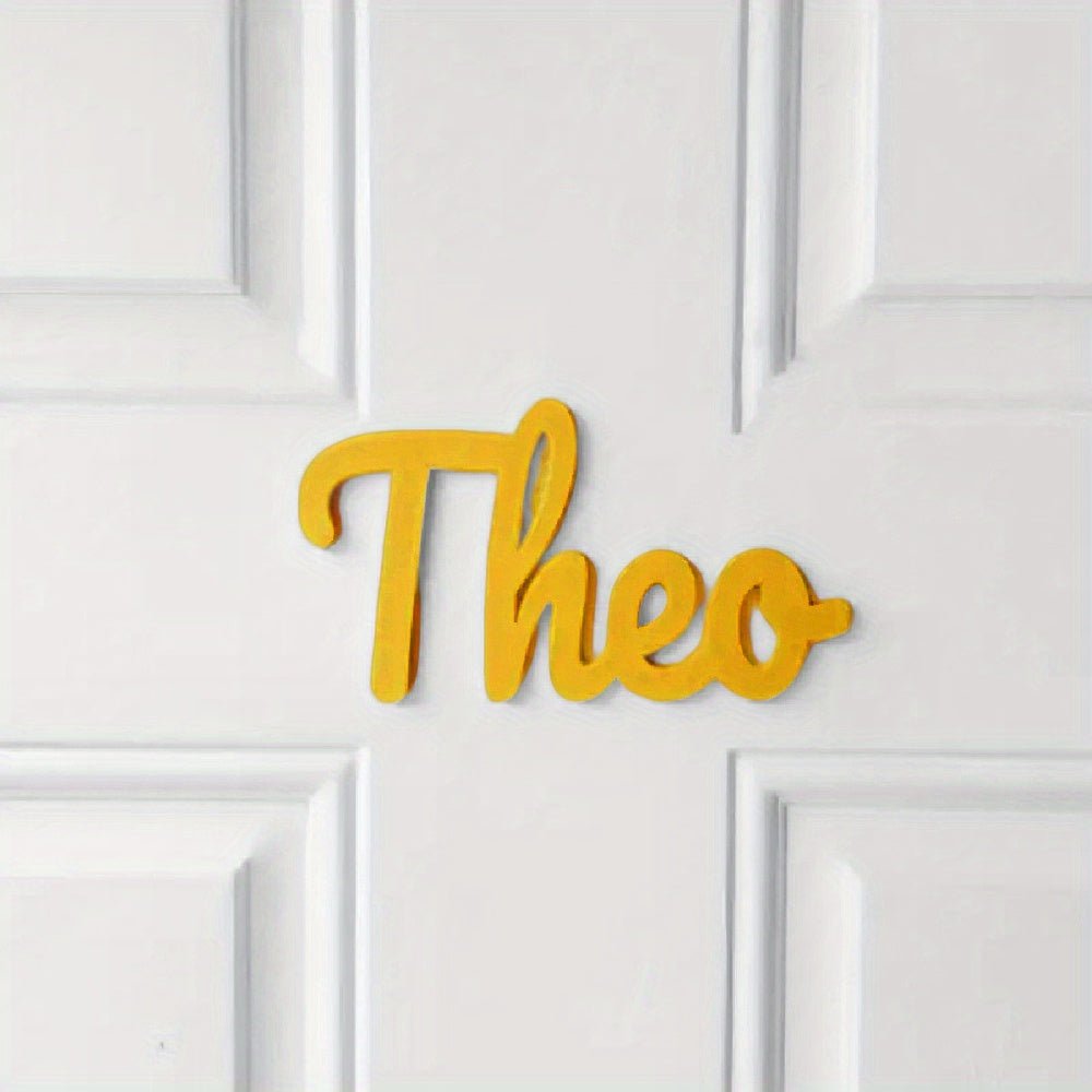 1pc Customizable Acrylic Nameplate - Self - Adhesive Backing, Indoor Wall Art Home Decor, Suitable for Office, Room, and Wall Name Signs - Personalized Bedroom Decor, Room Decoration, Perfect Christmas Gift - Buy That Thang