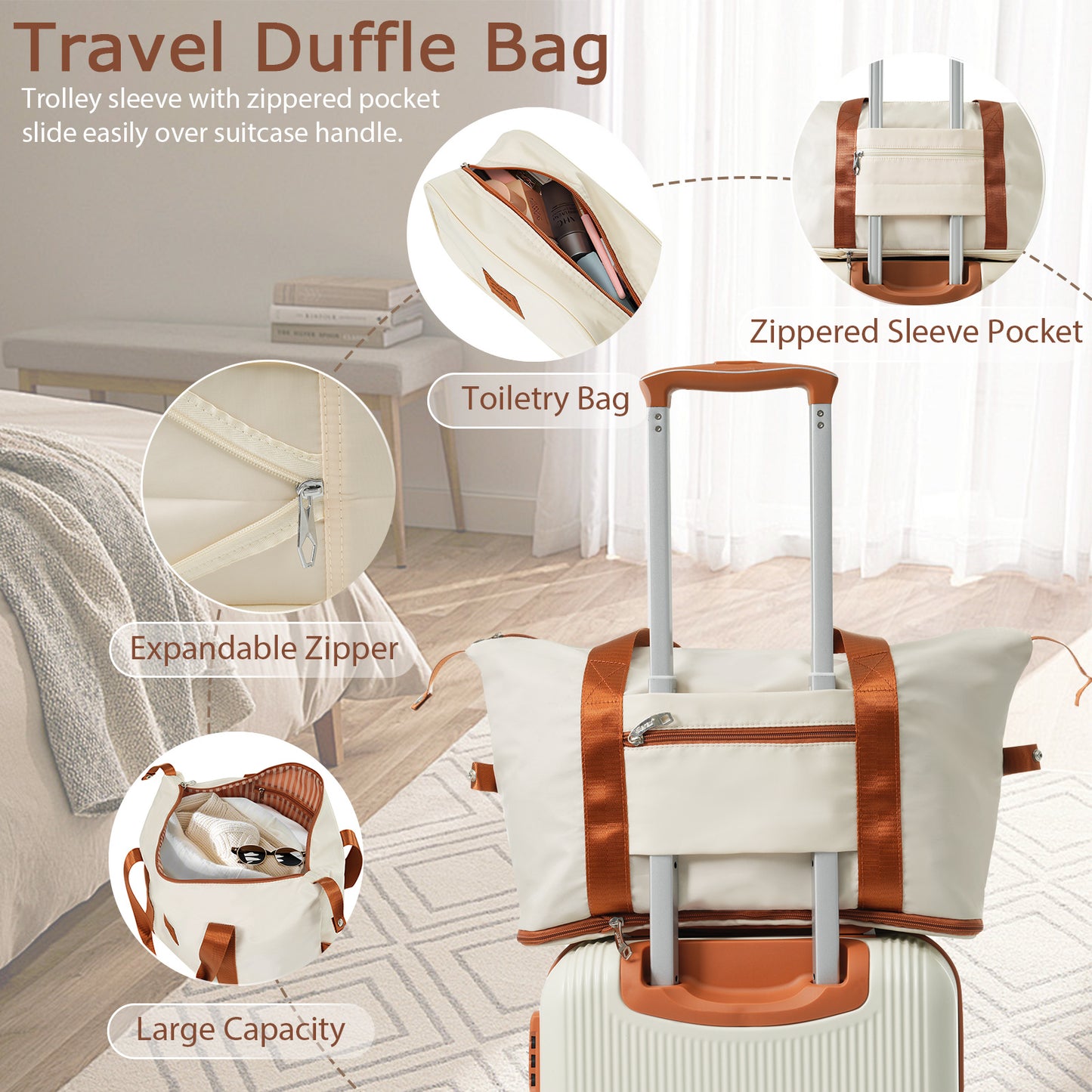 New Luggage Sets 3 Piece Carry-on Suitcase Double