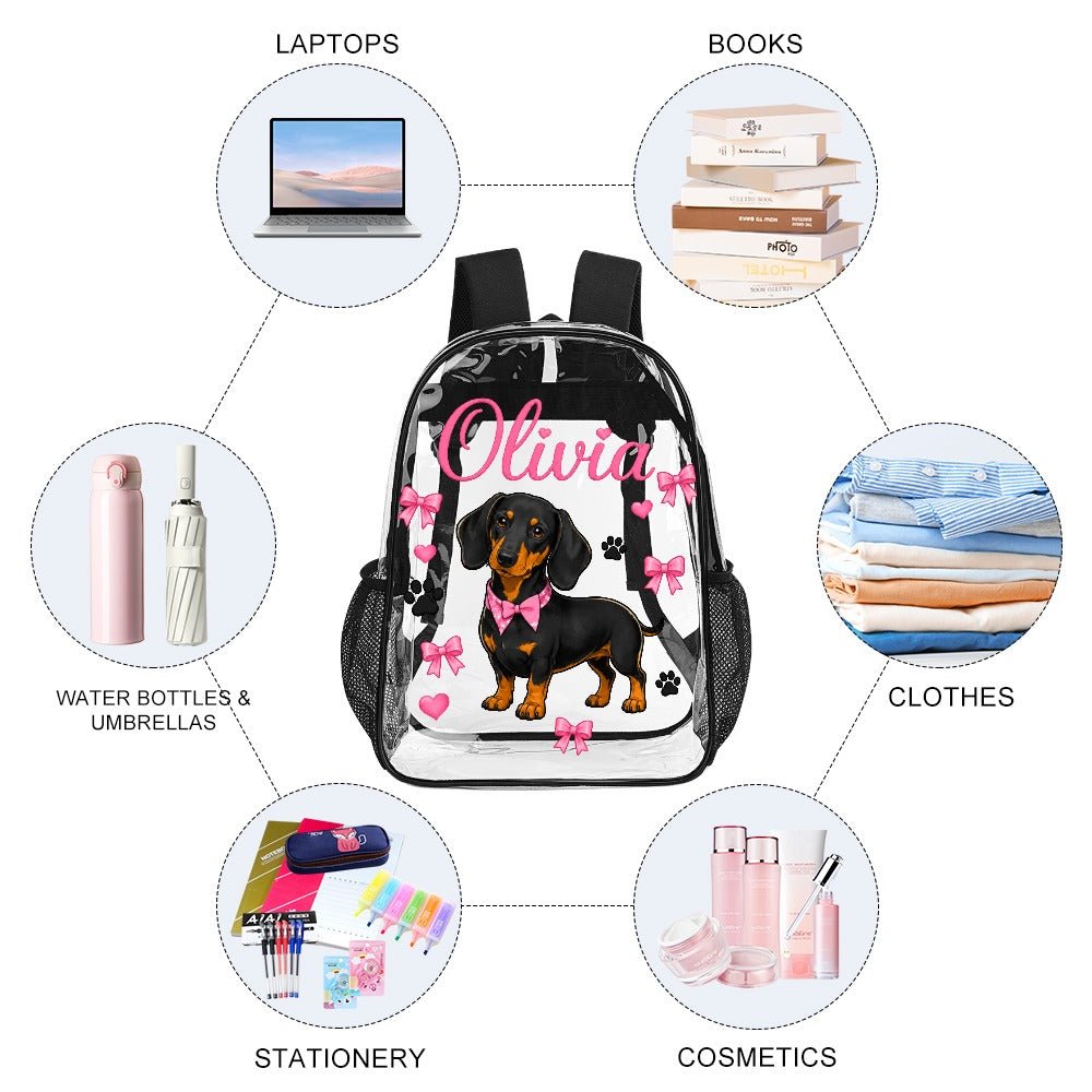 Personalized 17-Inch Clear PVC Everyday Tote Bag
