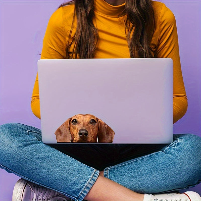 Peeking Dachshund Car Decal Sticker, Realistic Red Dachshund Dog Waterproof Removable Funny Car Window Truck Sticker Vinyl Bumper Sticker Decal, Dog Lover Gift, Dog Gift, Pet Vinyl Stickers