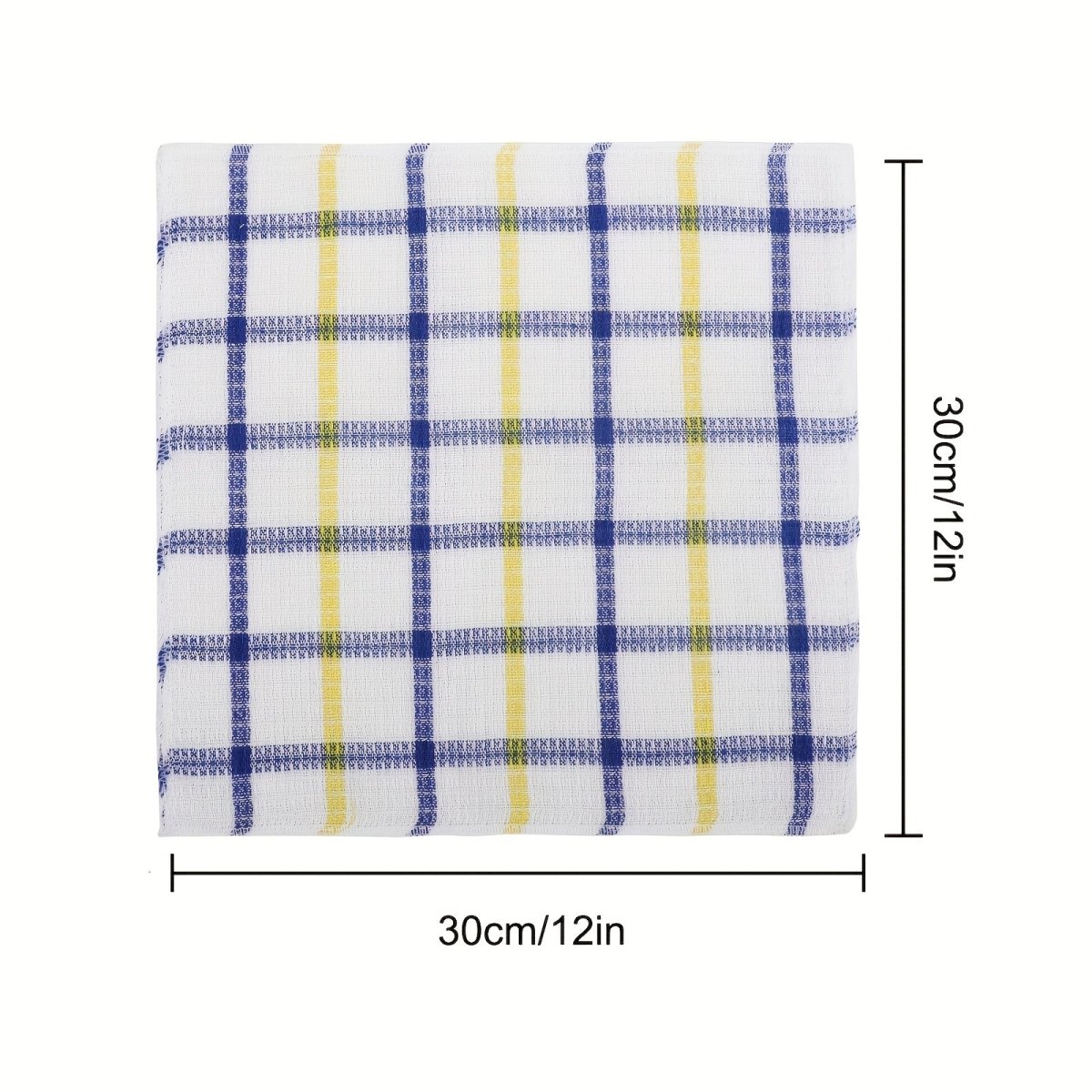 [Super Absorbent Dishcloths] 15pcs Super Absorbent Kitchen Dishcloths | Quick - Drying, Lint - Free, for Dishwashing, Countertops, Bathroom - Multi - Purpose Household Cleaning Towels (12/Box), Dish Drying, Checkered Pattern, Soft - Buy That Thang