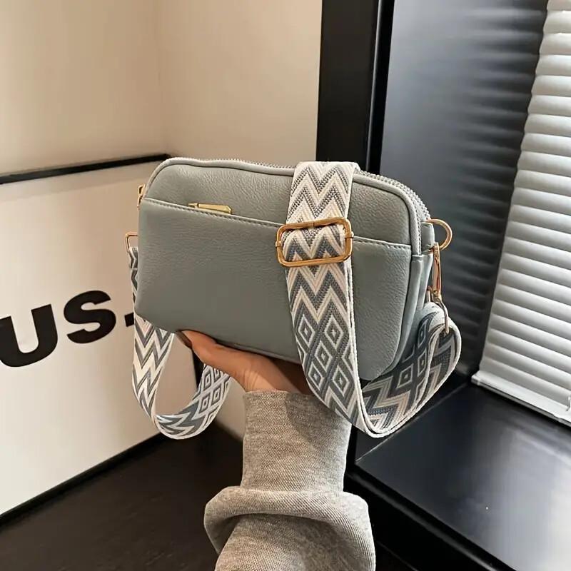 Fashion Puzzle Triple Zip Small Crossbody Bag Lady Bag Woman Oblique Straddle Bag,Shoulder Bag - Buy That Thang