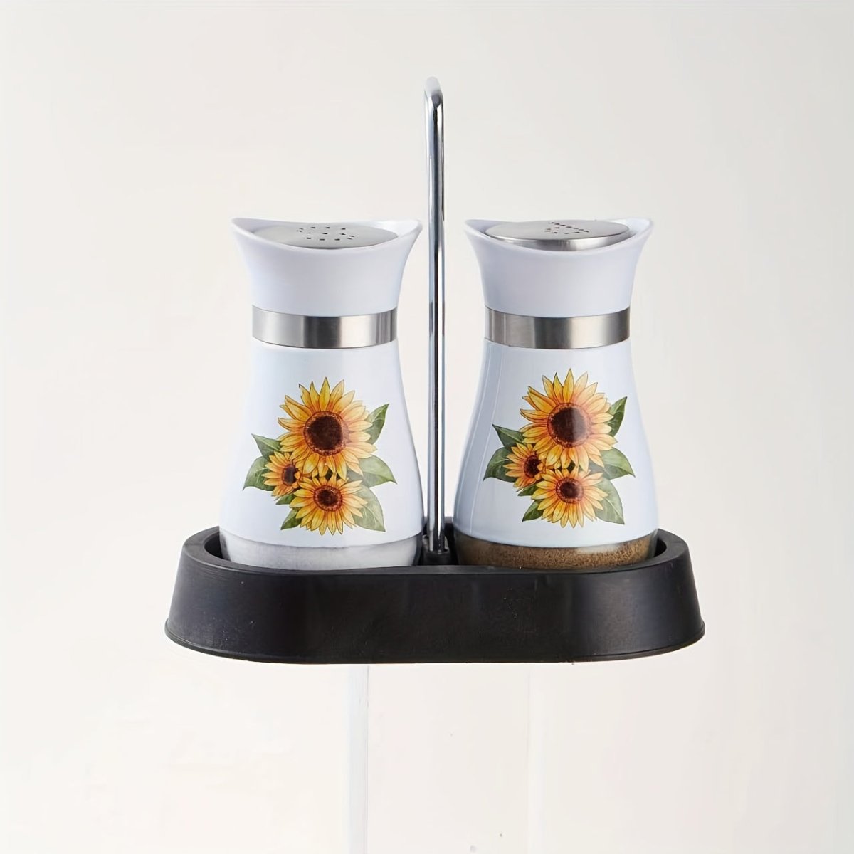 (1 Stand + 2 Bottles) A Set of Salt And Pepper Shakers, Shaker Bottles. Salt And Pepper Containers with a Glass Base, Featuring a Stable Stand, Suitable for Kitchen Tools, Cooking Tables, Rvs, Camping, Barbecues, And Seasonin - Buy That Thang