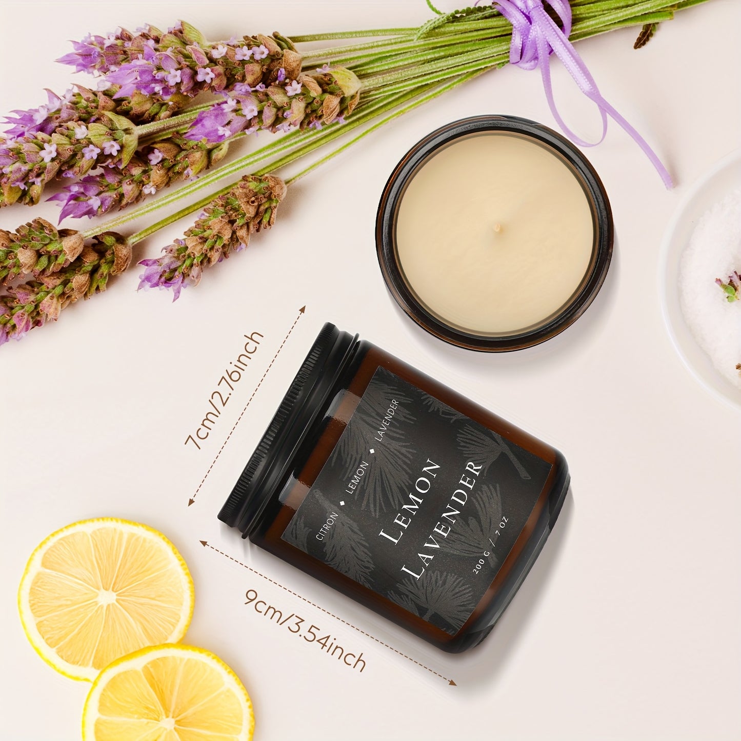 4pcs Scented Candles Home Scented Candles, 28oz Soy Wax Candle Gift Set for Women Men (Lemon Lavender/Vanilla Sugar/Sandalwood Rose/Moroccan Amber), Home Decor, Birthday, Valentine, Thanksgiving Christmas Decorations Christma