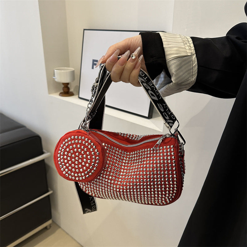 Rhinestone Shoulder Bag With Small Purse Fashion  Crossbody Bag For Women  Designer Bags