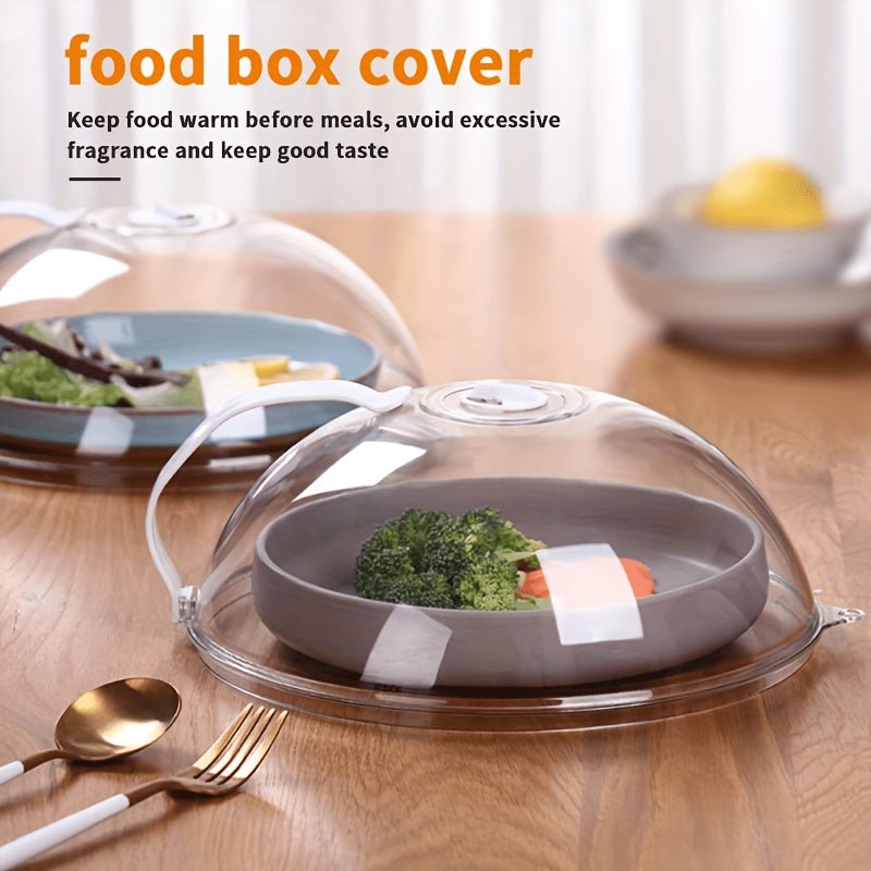 [Splash Proof Microwave Cover] 1pc Splash Proof Microwave Food Cover with Steam Vents & Handle | Microwave Oven Heating Cover, Bowl Cover, Easy to Grip - Suitable for Kitchen Supplies - Buy That Thang