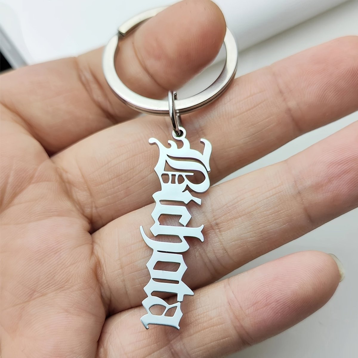 Personalized Stainless Steel Keychain with Custom Name - Buy That Thang