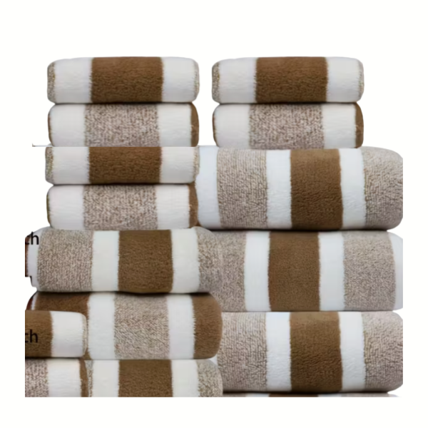 15pcs Coral Fleece Towel Set, Including 5 Face Towels, 5 Hand Towels And 5 Bath Towels, Comfortable Absorbent And Quick Drying Bath Towels, Suitable For Hotels, Sports, Travel, Fitness, Yoga, Ideal Bathroom Supplies, Wash Clo