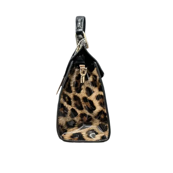 Leopard Patent Leather Casual Leisure Tote Bag
