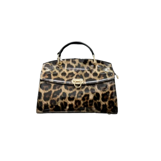 Leopard Patent Leather Casual Leisure Tote Bag