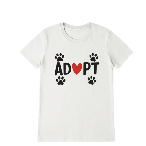 Women's Casual All About Dogs Paw Print T-Shirt